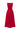 Red Silk Taffeta Trapeze Midi Mullet A-line Dress With Crystals Embellishment