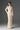 Ivory Floral Garden Lace Dress With Halter Neck And Long Sleeves