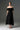 Black Floral Vine Lace Off-Shoulder Midi A-line Dress