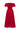Red Floral Vine Lace Off-Shoulder Midi A-line Dress