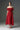 Red Floral Vine Lace Off-Shoulder Midi A-line Dress