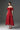 Red Floral Vine Lace Off-Shoulder Midi A-line Dress