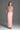 Light Pink Vine Guipure Lace And Silk Taffeta Bustier Midi Column Dress With Mini Cape - IHF STUDIO