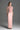 Light Pink Vine Guipure Lace And Silk Taffeta Bustier Midi Column Dress With Mini Cape - IHF STUDIO