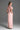 Light Pink Vine Guipure Lace And Silk Taffeta Bustier Midi Column Dress With Mini Cape - IHF STUDIO
