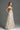 Light Pink Clustered Floral Brocade And Light Brown Silk Taffeta A-Line Dress With Draped Details - IHF STUDIO