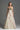 Light Pink Clustered Floral Brocade And Light Brown Silk Taffeta A-Line Dress With Draped Details - IHF STUDIO