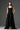 Black Floral Garden Lace Trapeze Midi Mullet A-line Dress With Pearl Cluster Embellishment