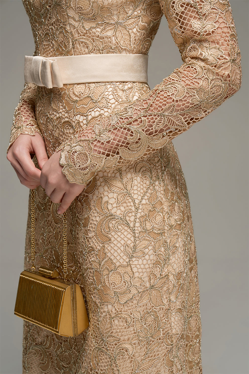 guipure lace long sleeve dress Bluebelle Lace Long Sleeve Dress 10 / Bluebelle Multi