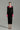 Long Sleeves Black Crepe With Statement Cuff Midi Dress