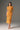 Orange Floral Garden Short Sleeves Bodycon Dress