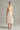Short Sleeves Beige Lace n Silk Taffeta Midi Dress With Crystal Belt