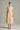 Short Sleeves Round Neckline Dark Beige Lace Midi Dress With Crystal Belt