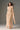 Beige Floral Garden Lace column dress with U neckline and bow straps - IHF STUDIO