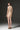 Beige Mesh Lace Halter Mini Dress With Petite Sequin & Pearl Details - IHF STUDIO
