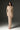 Beige Mesh Lace Long-Sleeve Midi Dress With Petite Sequin Embellishment - IHF STUDIO