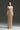 Beige Pearl Square Mesh Lace Column Dress with Silk Shawl - IHF STUDIO