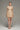 Beige guipure lace mini dress with short sleeves and a defined fitted waist - IHF STUDIO