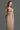 Beige Silk Taffeta Midi Column Dress With Square Neck And Mini Bow Detail - IHF STUDIO