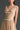 Beige Vine Guipure Lace V-neck mini A-line dress with draped details and two mini bows - IHF STUDIO