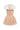 Beige Vine Guipure Mini Flared Dress with Cape - IHF STUDIO