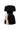 Black & Beige Crystal-Embellished Structured Mini Dress With Rolled Rose Appliqués - IHF STUDIO