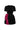 Black & Pink Crystal-Embellished Structured Mini Dress With Rolled Rose Appliqués - IHF STUDIO