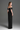 Black Architectural Lace Off-Shoulder Dress With Crystal Embellishment - IHF STUDIO