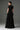 Black Floral Garden Lace Maxi A-line Dress With 3-tiered U-Neck - IHF STUDIO