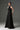 Black Floral Garden Lace Maxi A-line Dress with Halter neck and Waist Cut-Out back - IHF STUDIO
