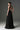 Black Floral Garden Lace Maxi A-line Dress with Halter neck and Waist Cut-Out back - IHF STUDIO