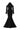 Black Floral Garden Lace mermaid dress with halter neck and long sleeves - IHF STUDIO