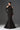Black Floral Garden Lace mermaid dress with halter neck and long sleeves - IHF STUDIO