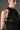 Black Floral Garden Lace and Agate Silk halter mini dress with long bow straps and hand-applied 3D lace motifs.