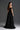 Black Floral Garden Lace Off-Shoulder A-Line Dress With Silk Waist Belt - IHF STUDIO