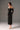 Black Floral Garden Lace off-shoulder midi dress with long sleeves - IHF STUDIO