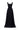 Black Floral Garden Lace Square-Neck A-Line Dress With Velvet Waist Belt - IHF STUDIO