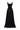 Black Floral Garden Lace Square-Neck A-Line Dress With Velvet Waist Belt - IHF STUDIO