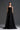 Black Floral Garden Lace Square-Neck A-Line Dress With Velvet Waist Belt - IHF STUDIO