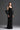 Black Floral Garden Lace Square-Neck Column Dress With Large Back Bow - IHF STUDIO