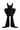Black Floral Garden Lace square-neck mini column dress with large back bow - IHF STUDIO