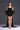 Black Floral Garden Lace square-neck mini column dress with large back bow - IHF STUDIO