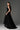 Black Floral Garden Lace Trapeze Midi Mullet A-line Dress With Pearl Cluster Embellishment - IHF STUDIO