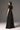 Black Floral Garden short-sleeve maxi A-line dress - IHF STUDIO