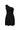 Black Floral Lace One-Shoulder Mini Dress with Pearl Cluster Embellishment - IHF STUDIO