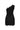 Black Floral Lace One-Shoulder Mini Dress with Pearl Cluster Embellishment - IHF STUDIO