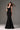 Black Floral Vine Lace mermaid maxi dress with cupped bodice - IHF STUDIO