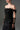 Black Floral Vine Lace Off-Shoulder A-line Dress With Draped Details Taffeta - IHF STUDIO