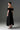 Black Floral Vine Lace Off-Shoulder Midi A-line Dress - IHF STUDIO
