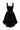 Black floral vine lace U-neck mini mullet dress - IHF STUDIO